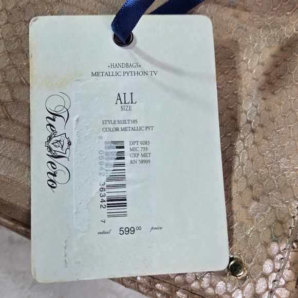 Tre Vero Limited Edition Metallic Leather Python Bag - Picture 15 of 16